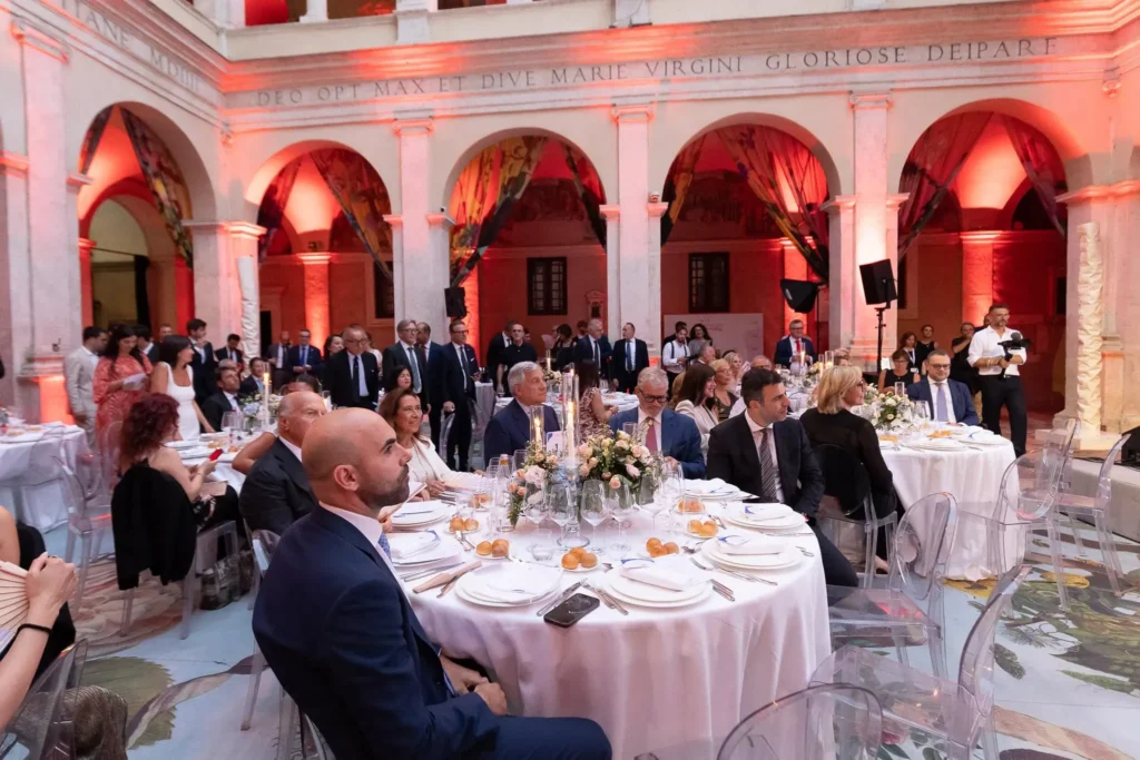 Antonio Tajani, Vicepremier e Ministro degli Esteri, durante la cena di gala della Fondazione Lilly